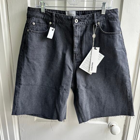 HALFBOY Denim Shorts Black NWT - Picture 3 of 14